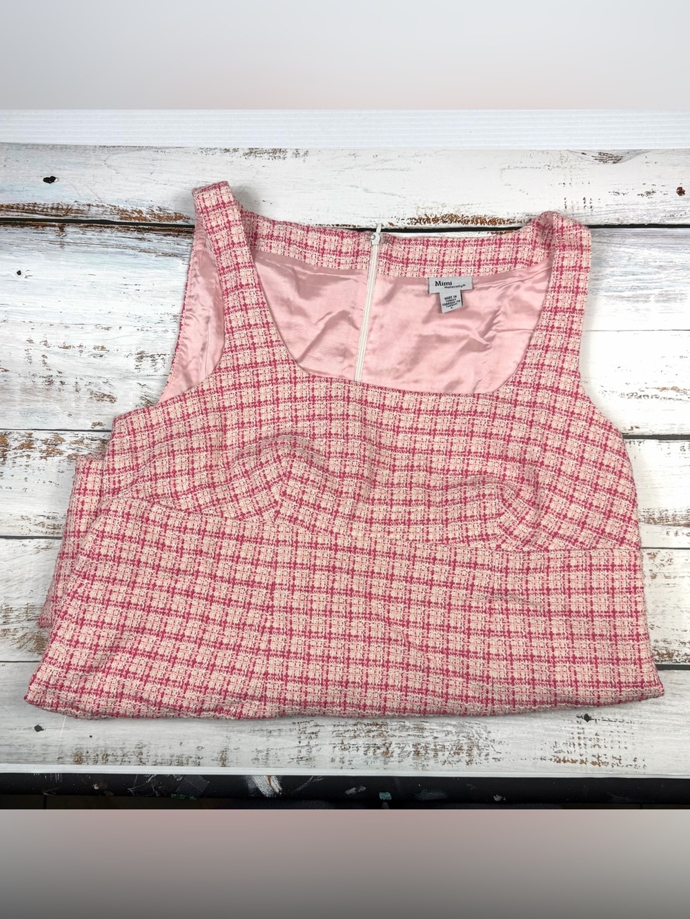 Mimi Maternity Pink Tweed Sheath Dress